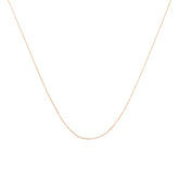 Solid 10K Rose Gold 0.5Mm Rope Chain Necklace. Unisex Chain - Size 18" Inches